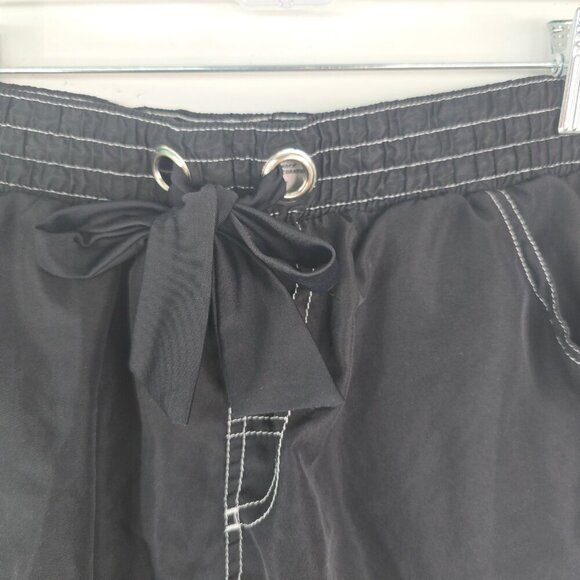 ZeroXposur Black White Y2K 90s Swim Board Shorts Size 12 - Picture 3 of 7